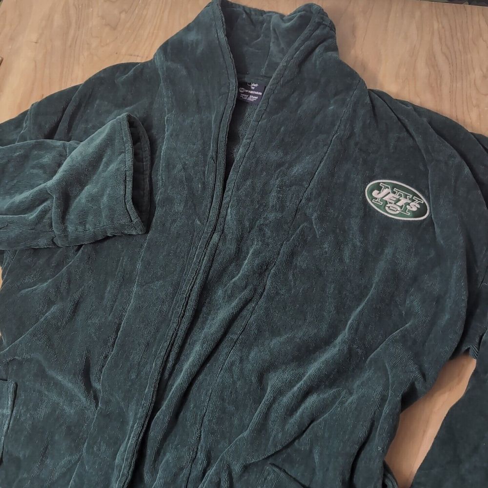 NFL New York Jets Silk Touch Robe Spa McArthur Velour Shawl One Size Fits Most